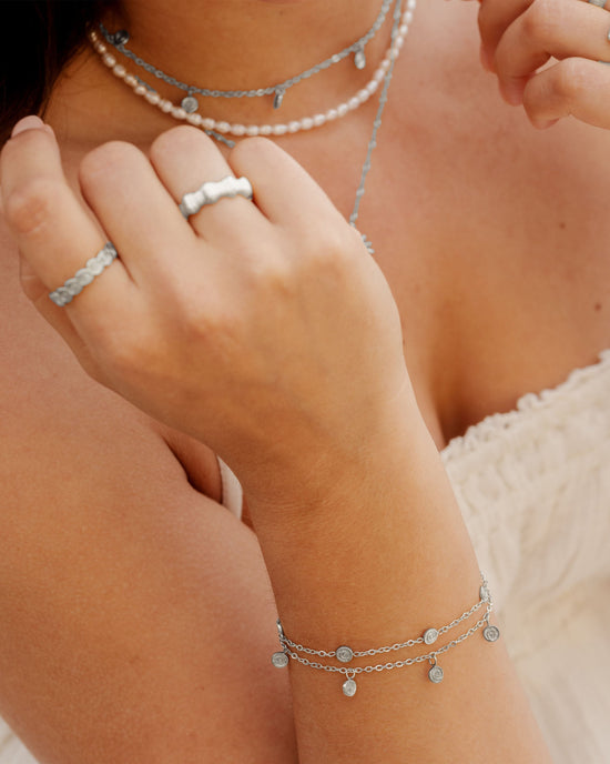 Swirl'n Double Bracelet Silver