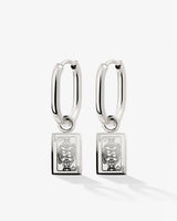 Like a Queen Oval Hoop Set Baby Silver