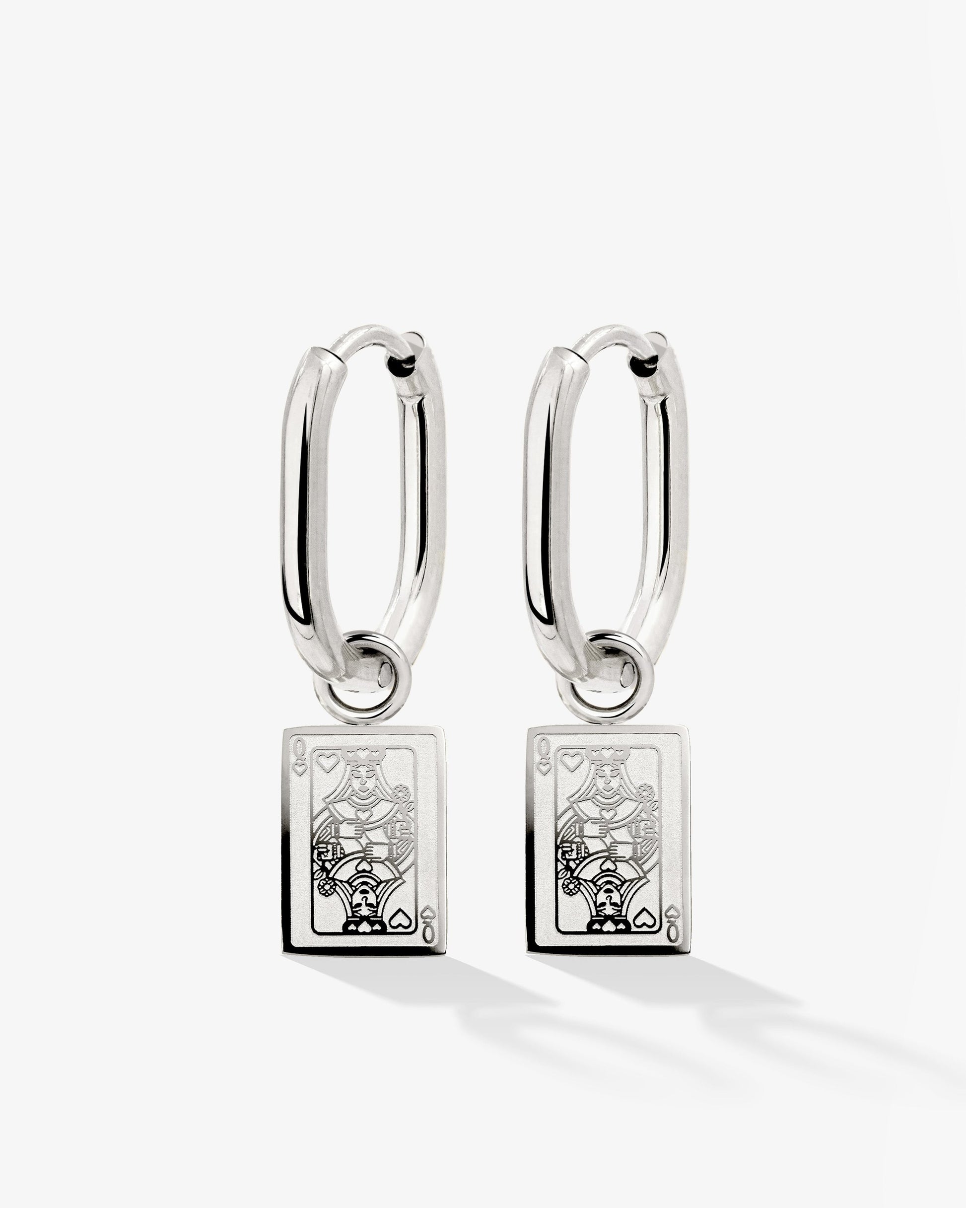 Like a Queen Oval Hoop Set Baby Silver