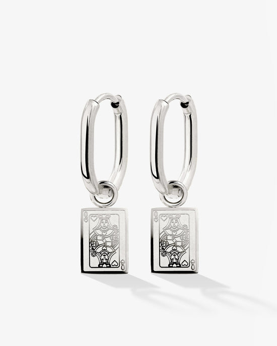 Like a Queen Oval Hoop Set Baby Silver