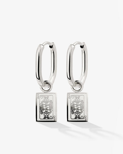 Like a Queen Oval Hoop Set Baby Silver