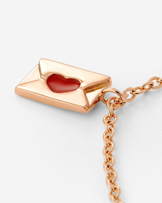 Love Letter Necklace Rose Gold