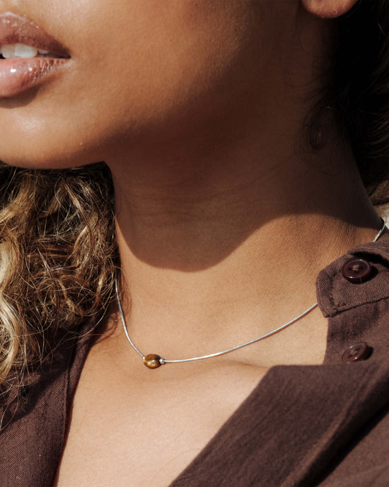 Sunflare Gem Choker Silver