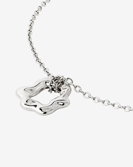 Melting Donut Necklace Silver