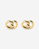 Pretzel Babe Studs Gold