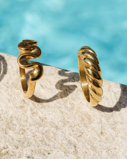 Towel Twist Ring Rose Gold