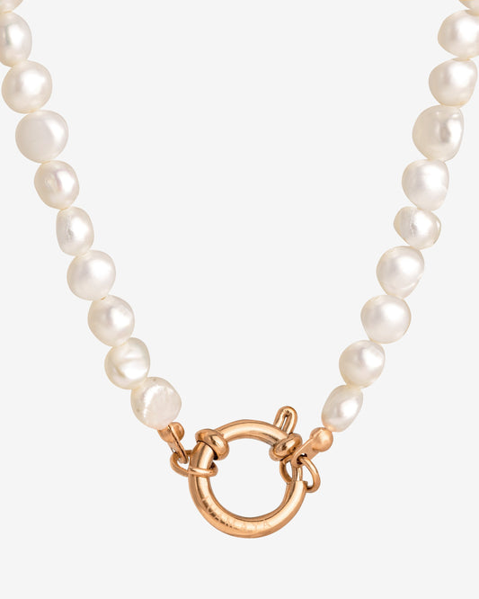 Lola Power Pearl Necklace Rose Gold
