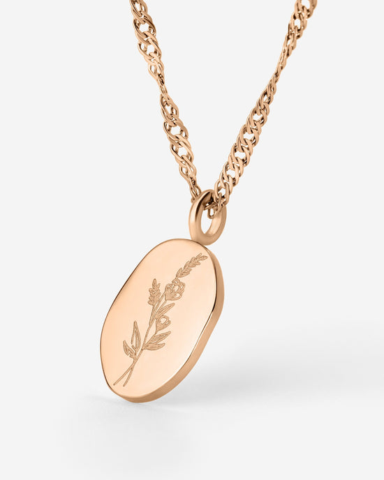 Bouquet Coin Necklace Rose Gold