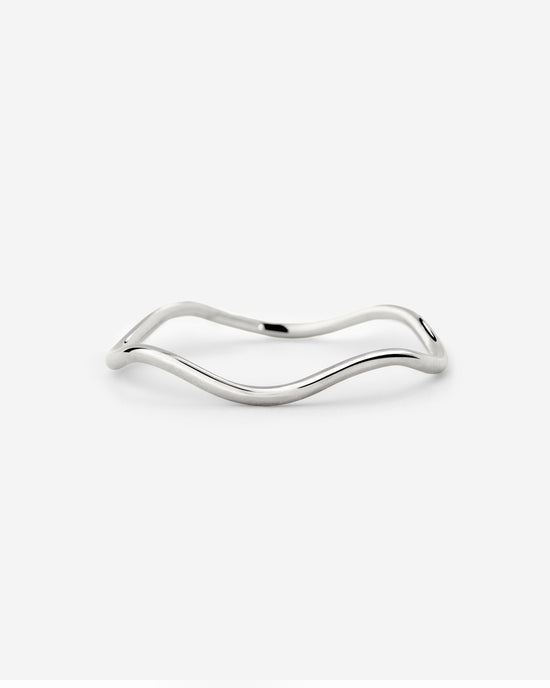 Slim Wave Ring Silver