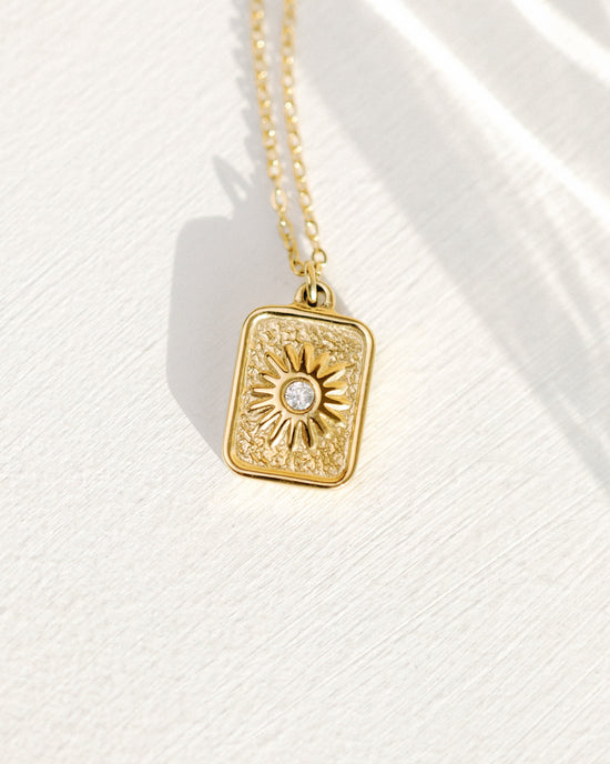 Sun Relic Necklace Rose Gold