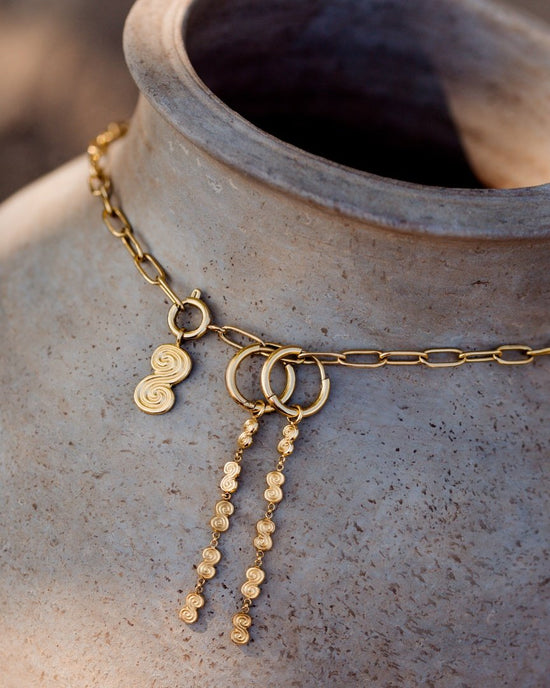 Serpent's Whisper Hoop Set Small gold