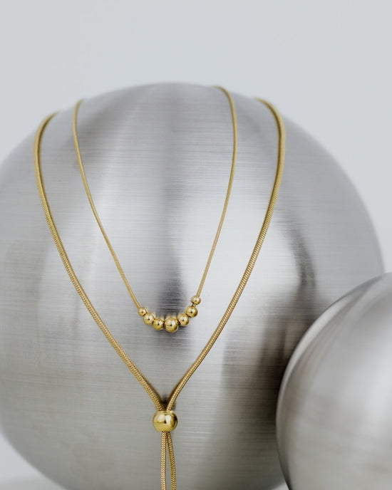 Curvy Beads Choker gold