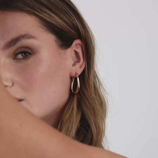 Timeless Oval Hoops Rose Gold