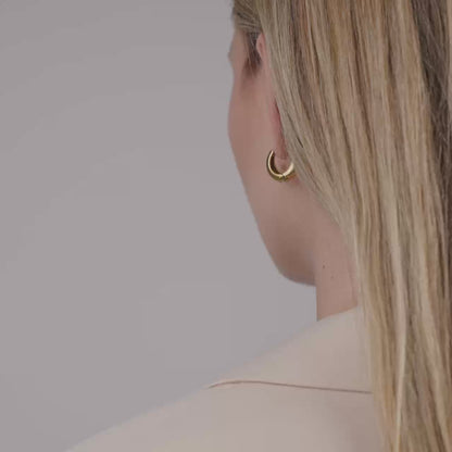 Gilded Curve Hoops Rose Gold