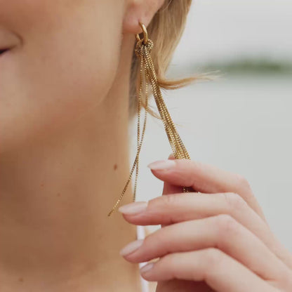 Sea Strands Hoop Set Small Rose Gold