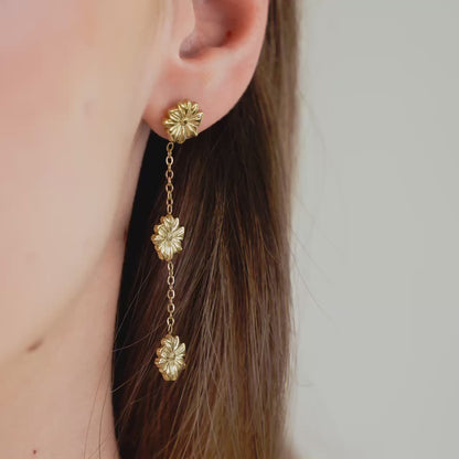 Petal Fall Studs Rose Gold