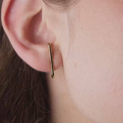 Soft Line Studs Rose Gold