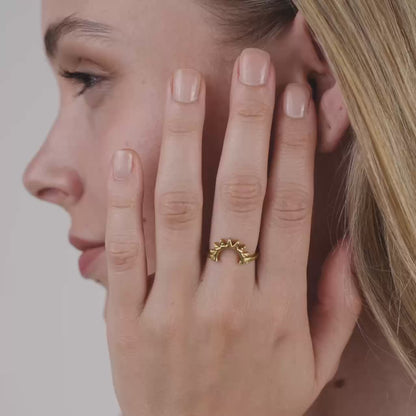 Sun Ray Ring Rose Gold