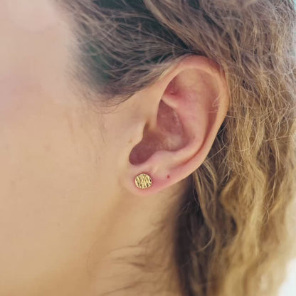 Boho Coin Studs Gold