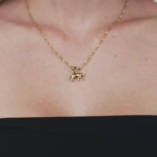 Leopard Singapore Chain Necklace Set Silver