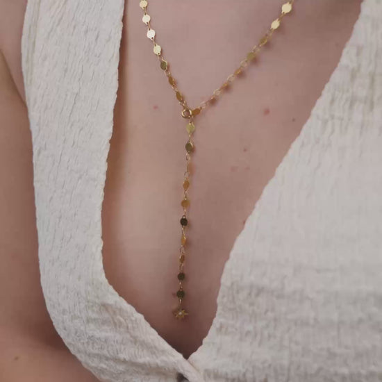 Rising Lotti Y-Necklace Rose Gold