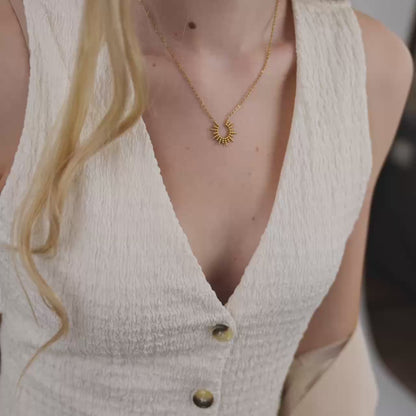 Sunshine Sister Necklace Rose Gold