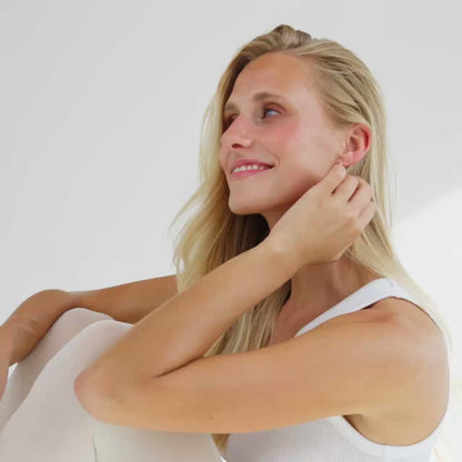 Infinite Beads Hoop Studs Rose Gold