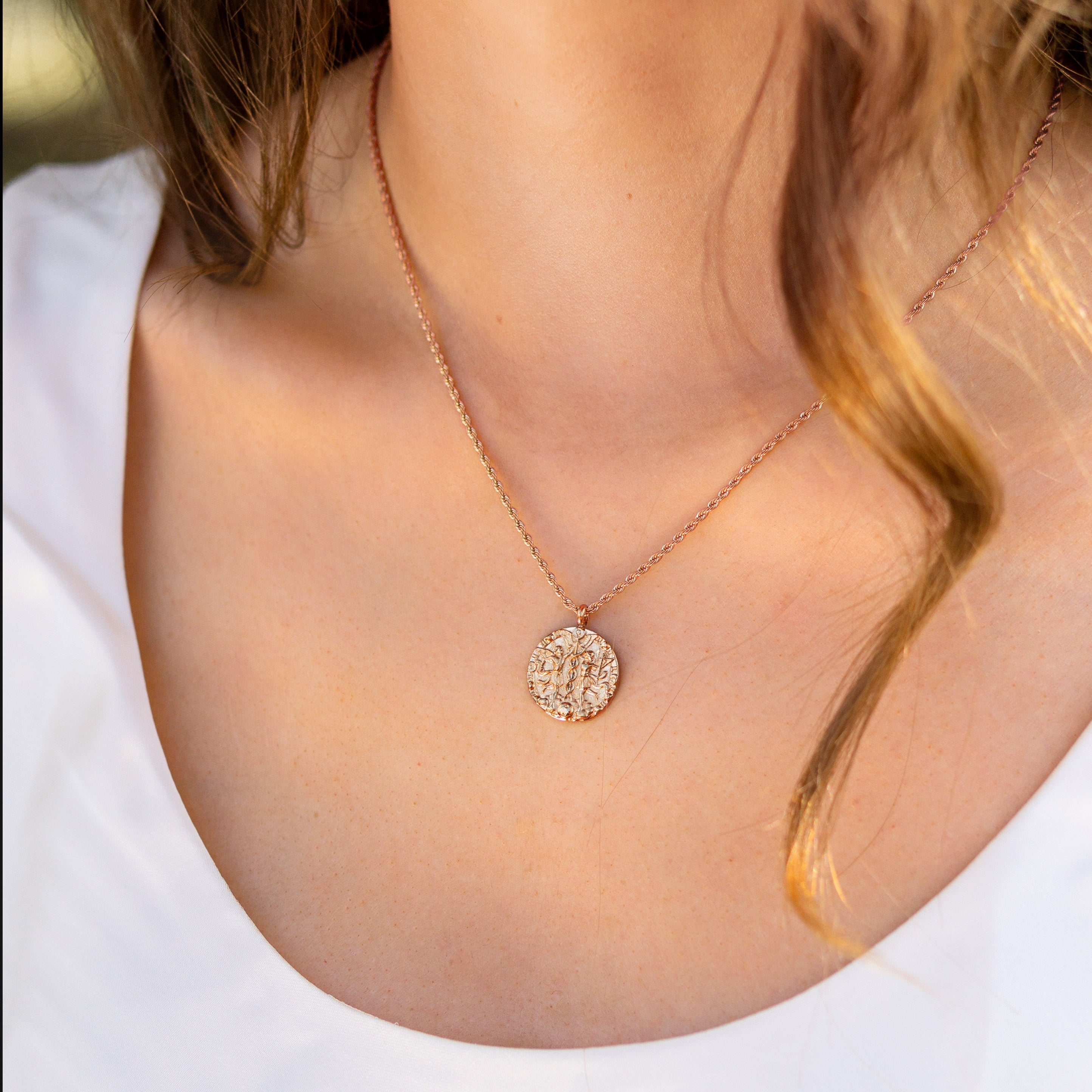 Rose gold deals gemini necklace