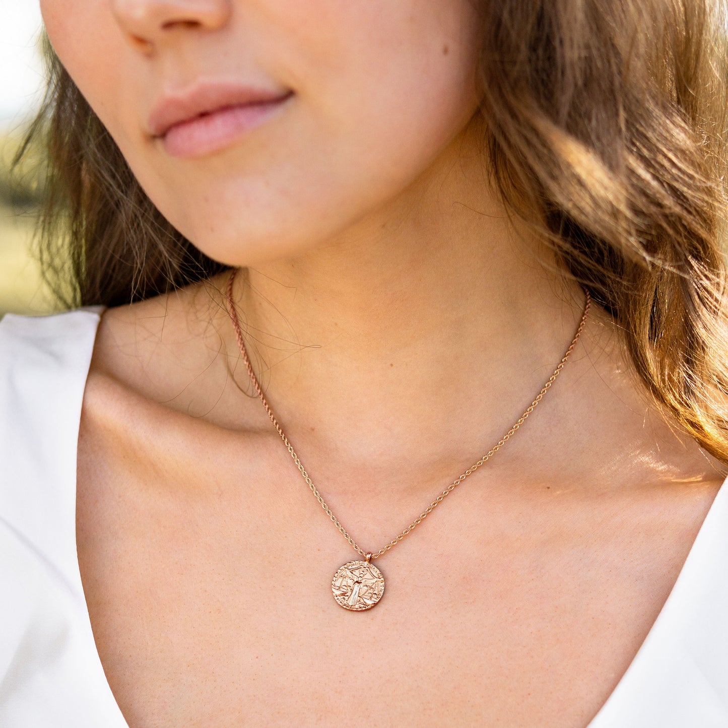 Libra Necklace Rose Gold