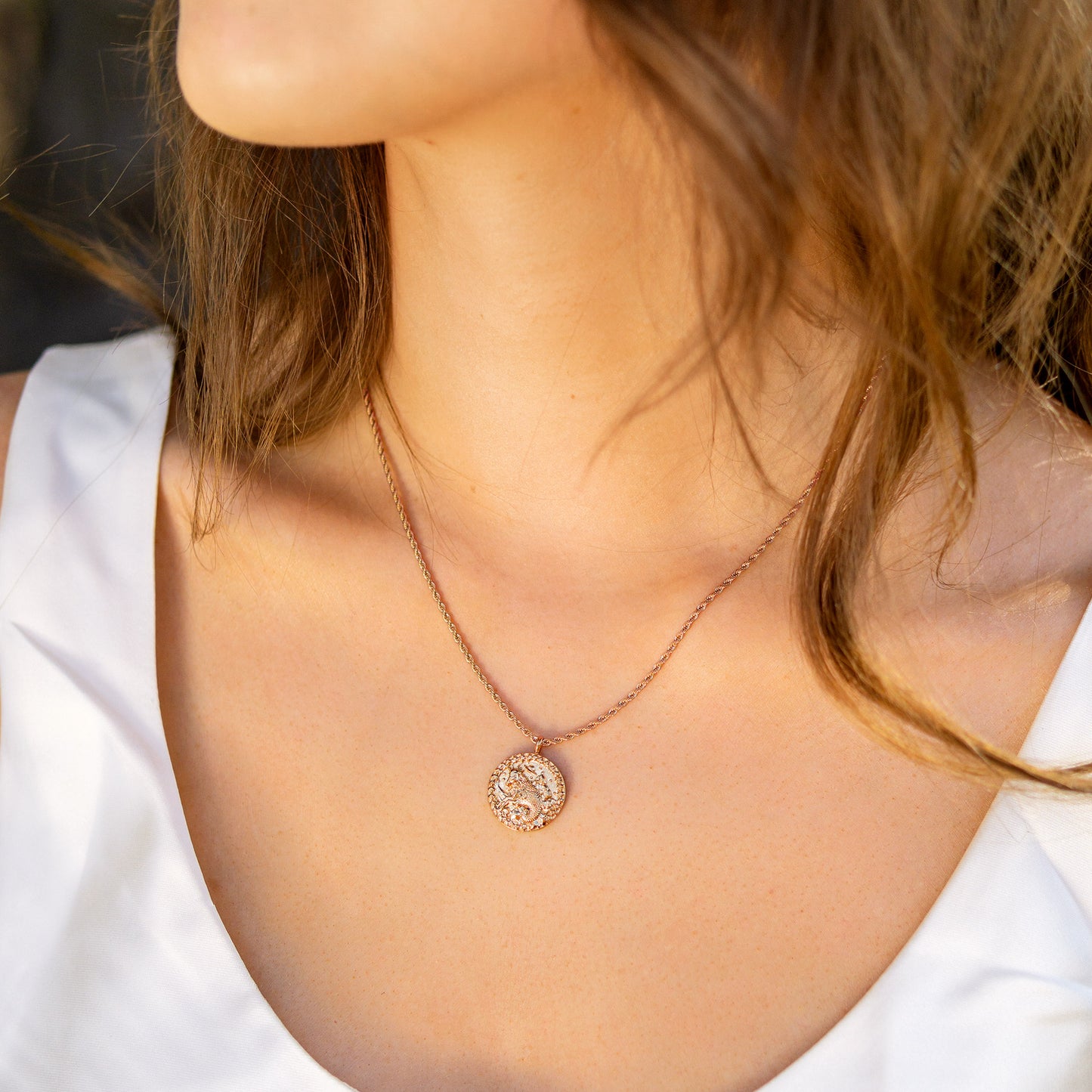 Capricorn Necklace Rose Gold