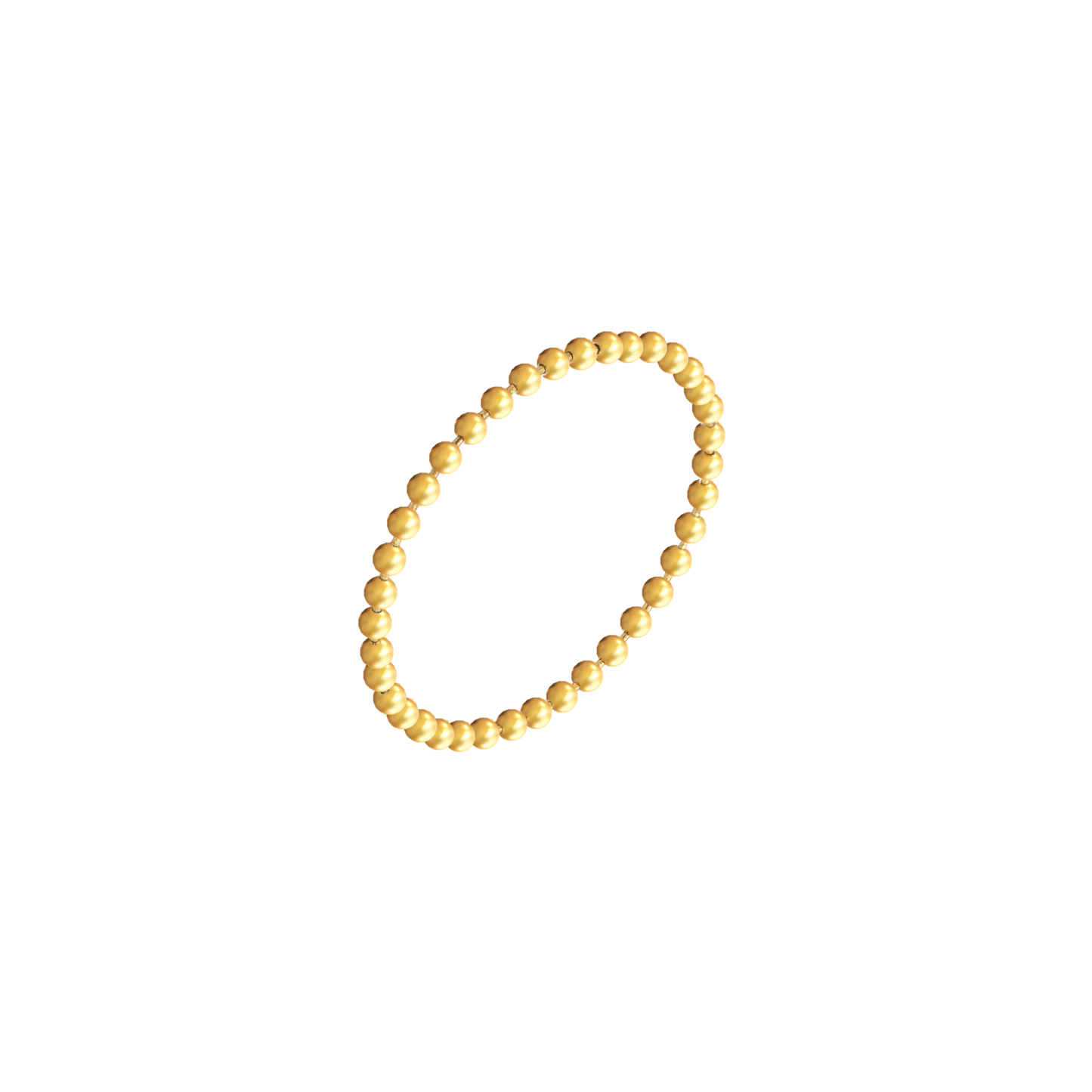Bead Chain Ring Gold