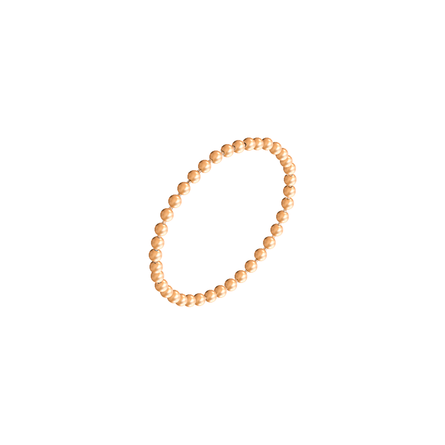 Bead Chain Ring Rose Gold