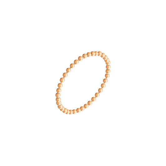 Bead Chain Ring Rose Gold
