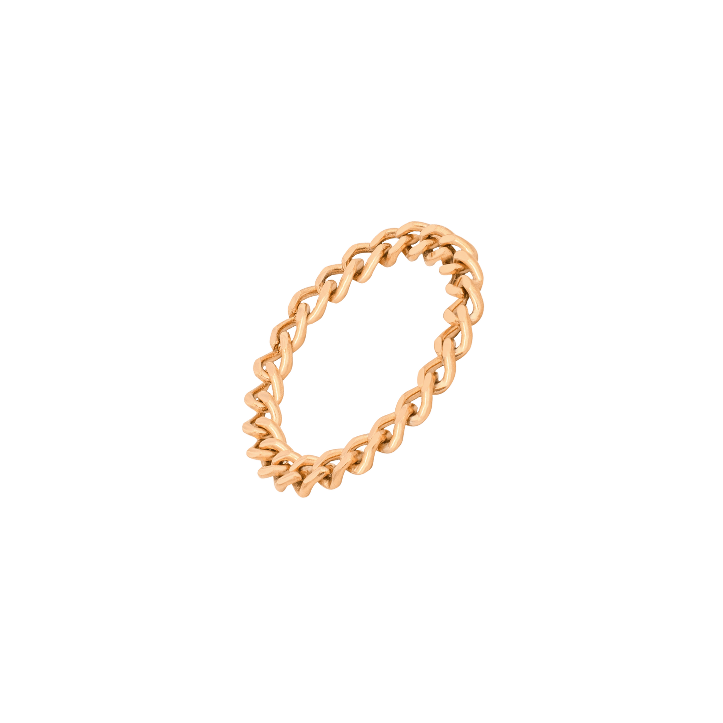 Curb Chain Ring Rose Gold