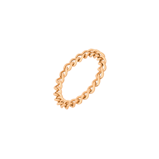 Curb Chain Ring Rose Gold