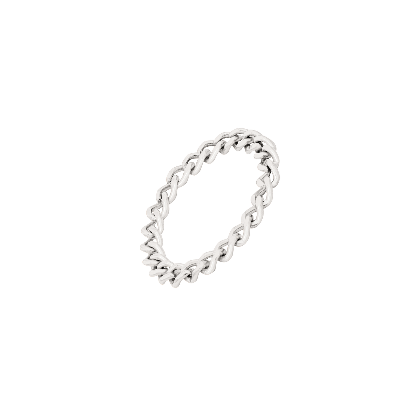 Curb Chain Ring Silver