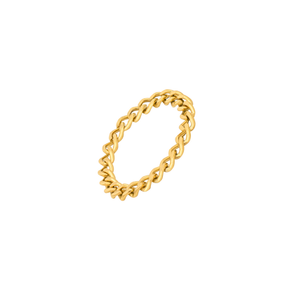 Curb Chain Ring Gold