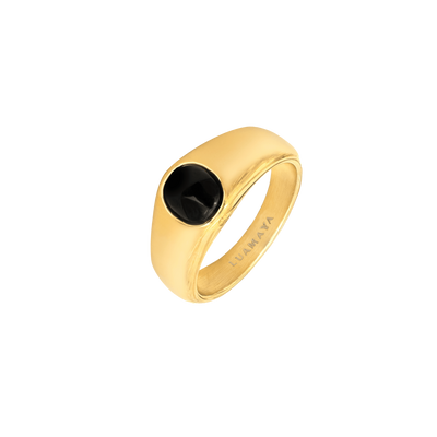 Signet Onyx Ring Gold