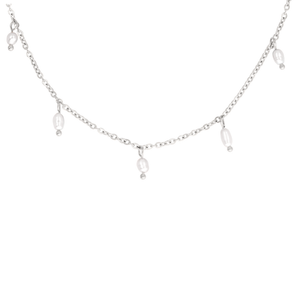 Perla Blanco Choker Silver