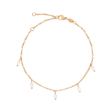 Perla Blanco Anklet Rose Gold