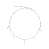 Perla Blanco Anklet Silver