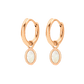 Mother of Pearls Hoop Set Rose Gold