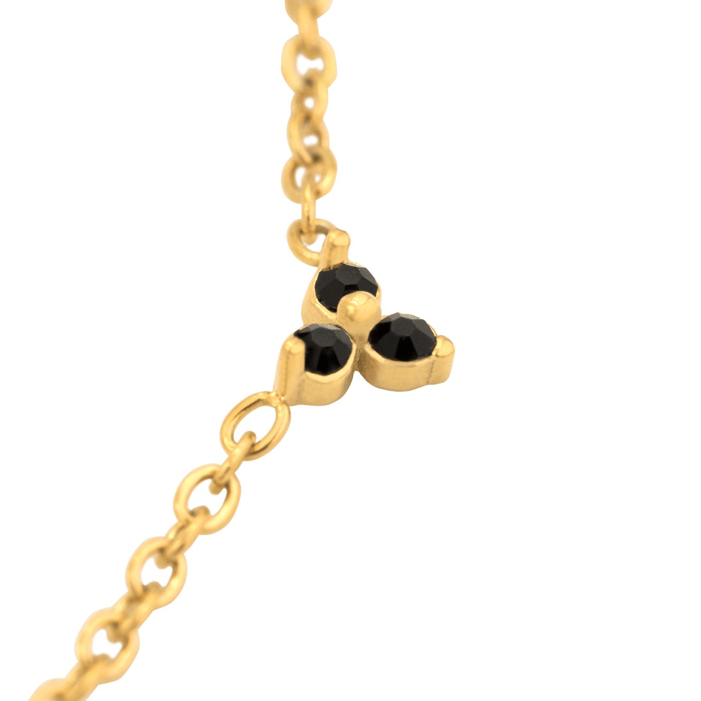 Black Stars Necklace Gold