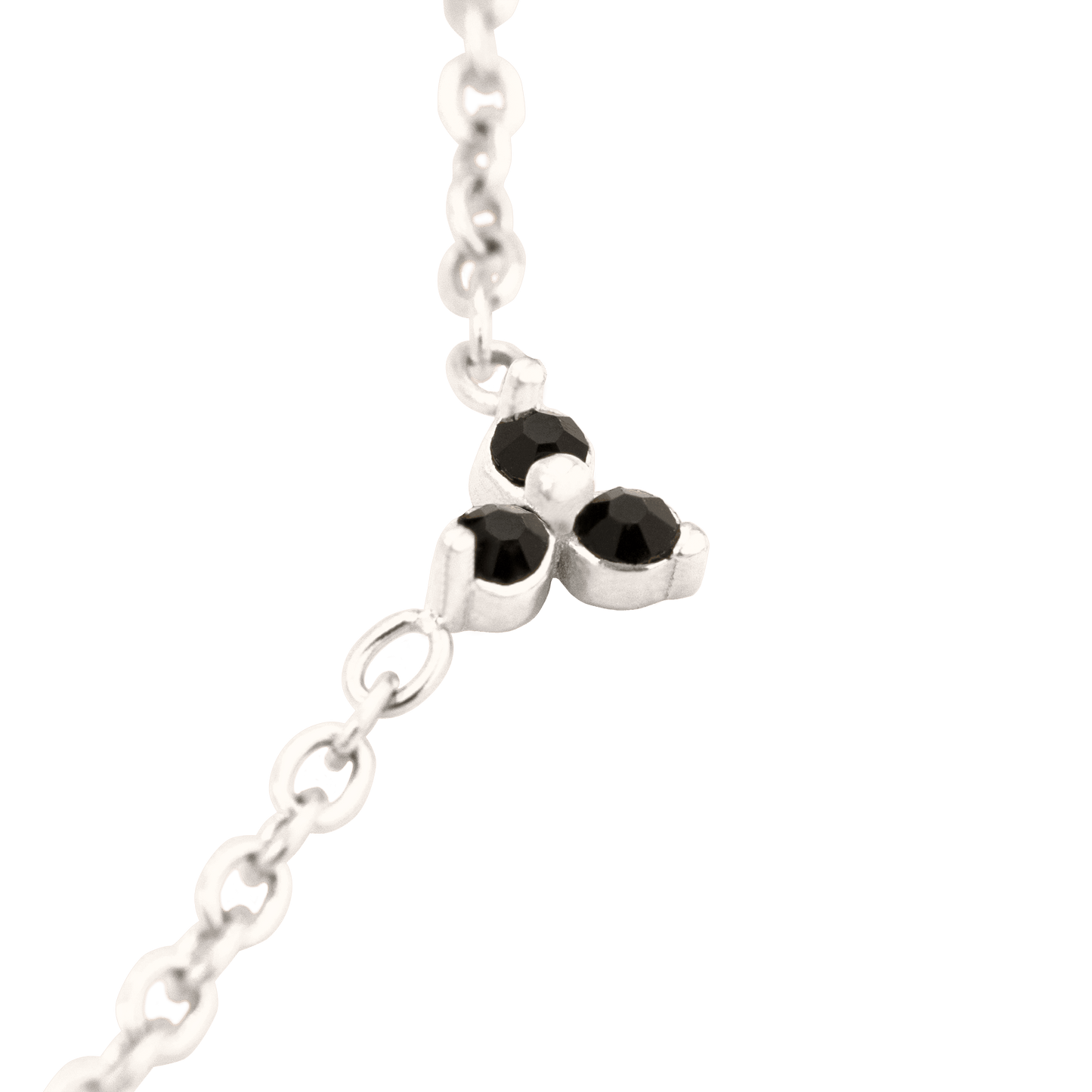 Black Stars Necklace Silver