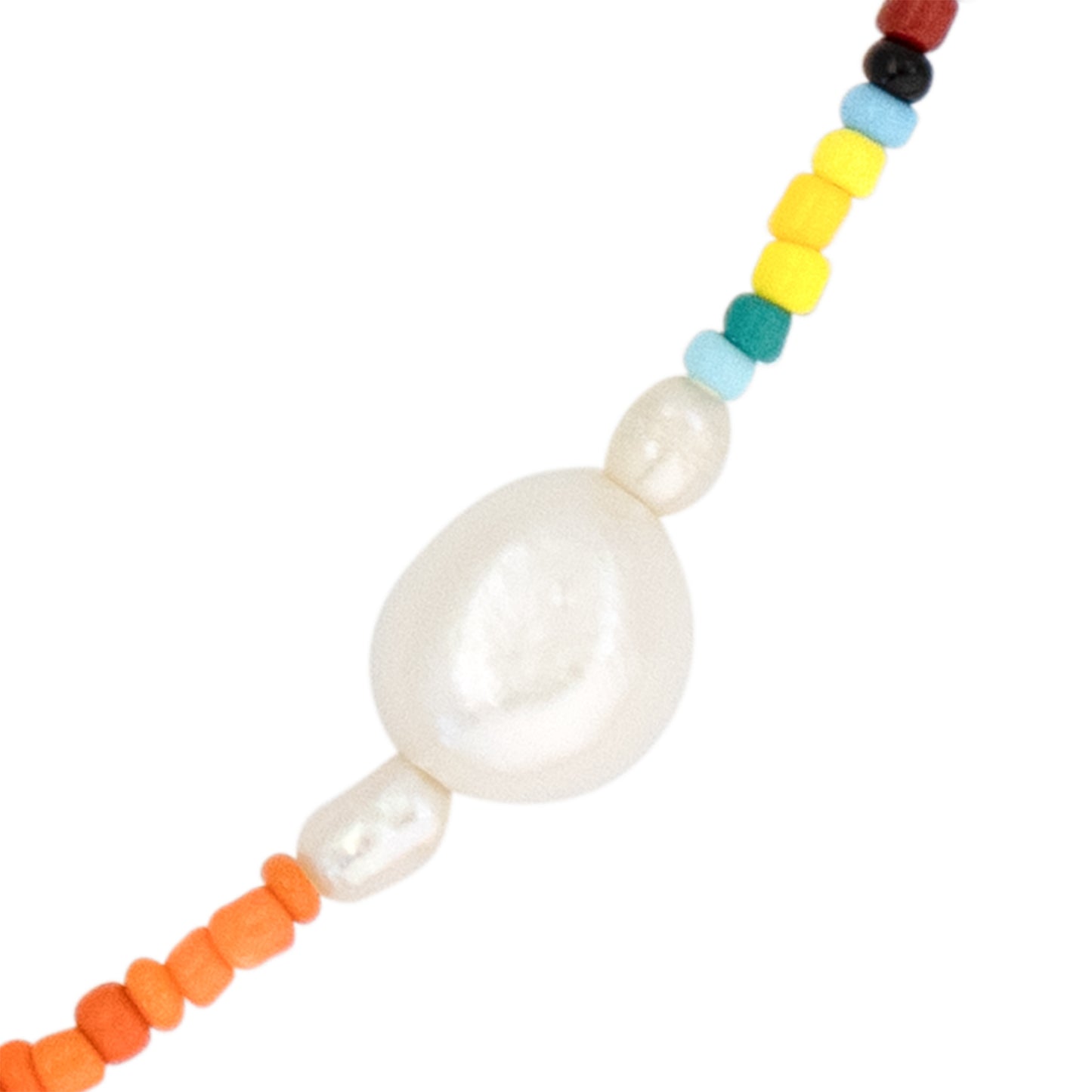 More Color Bead Necklace Gold