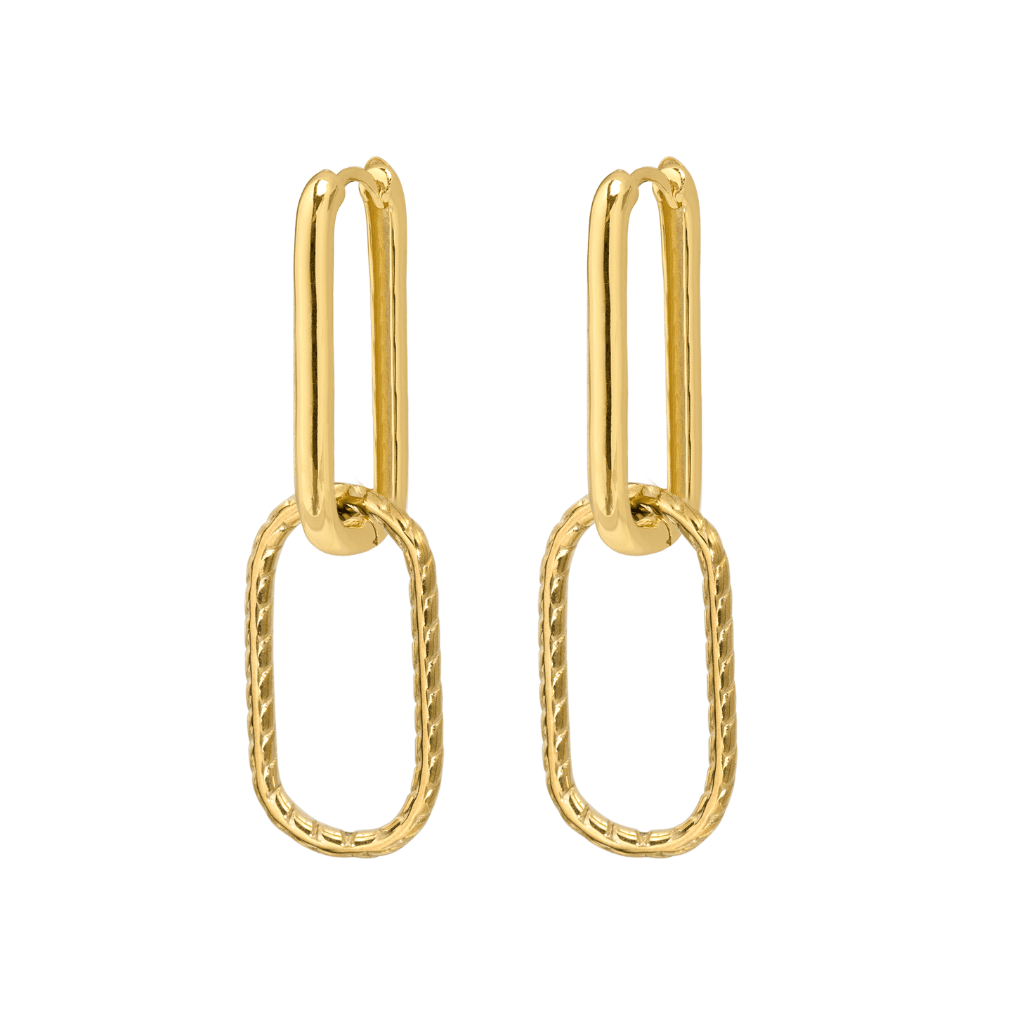Oval Snake Hoops Gold