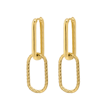 Oval Snake Hoops Gold