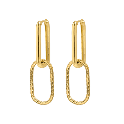 Oval Snake Hoops Gold