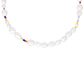 Colorful Pearly Choker Silver