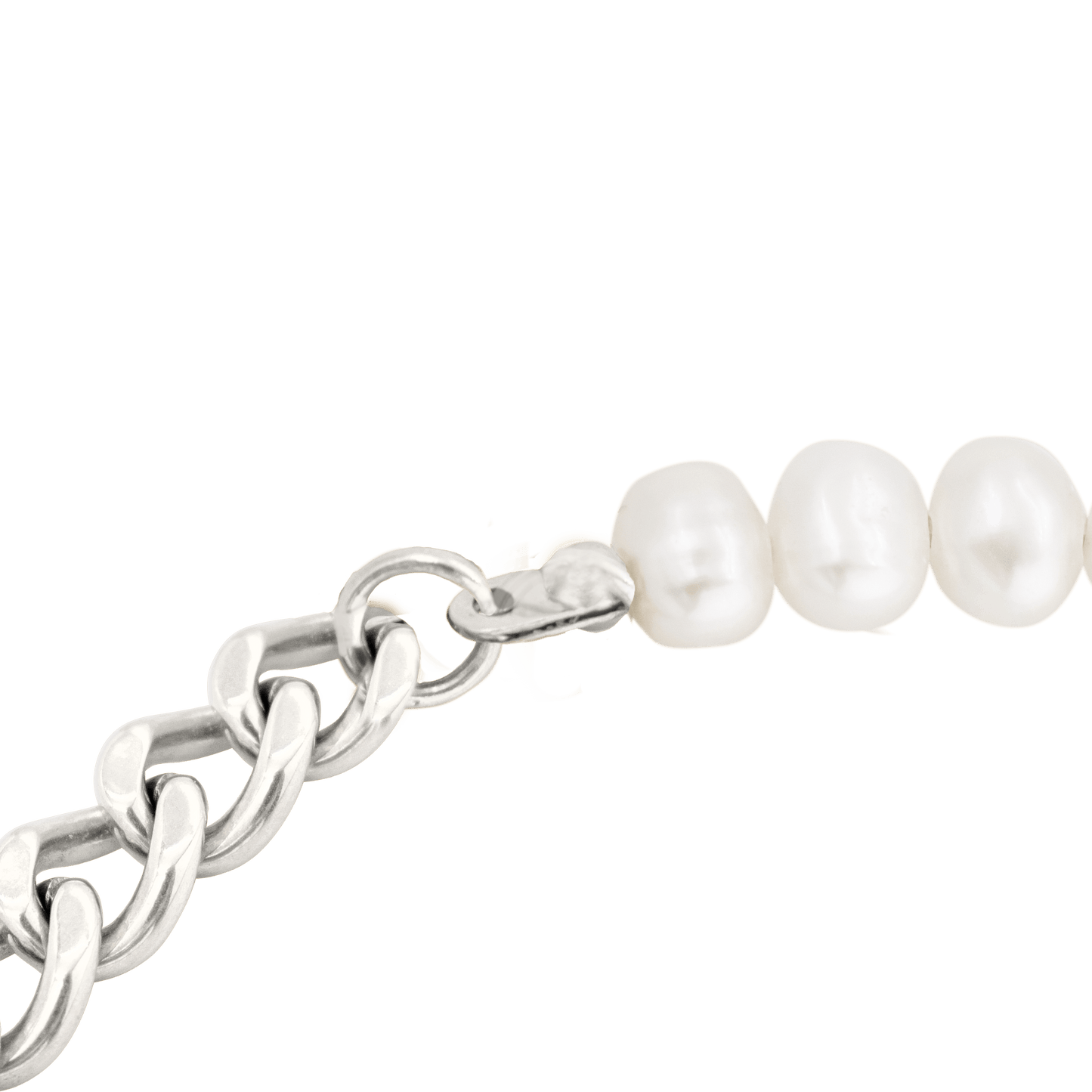 Chain'n'Pearls Necklace Silver